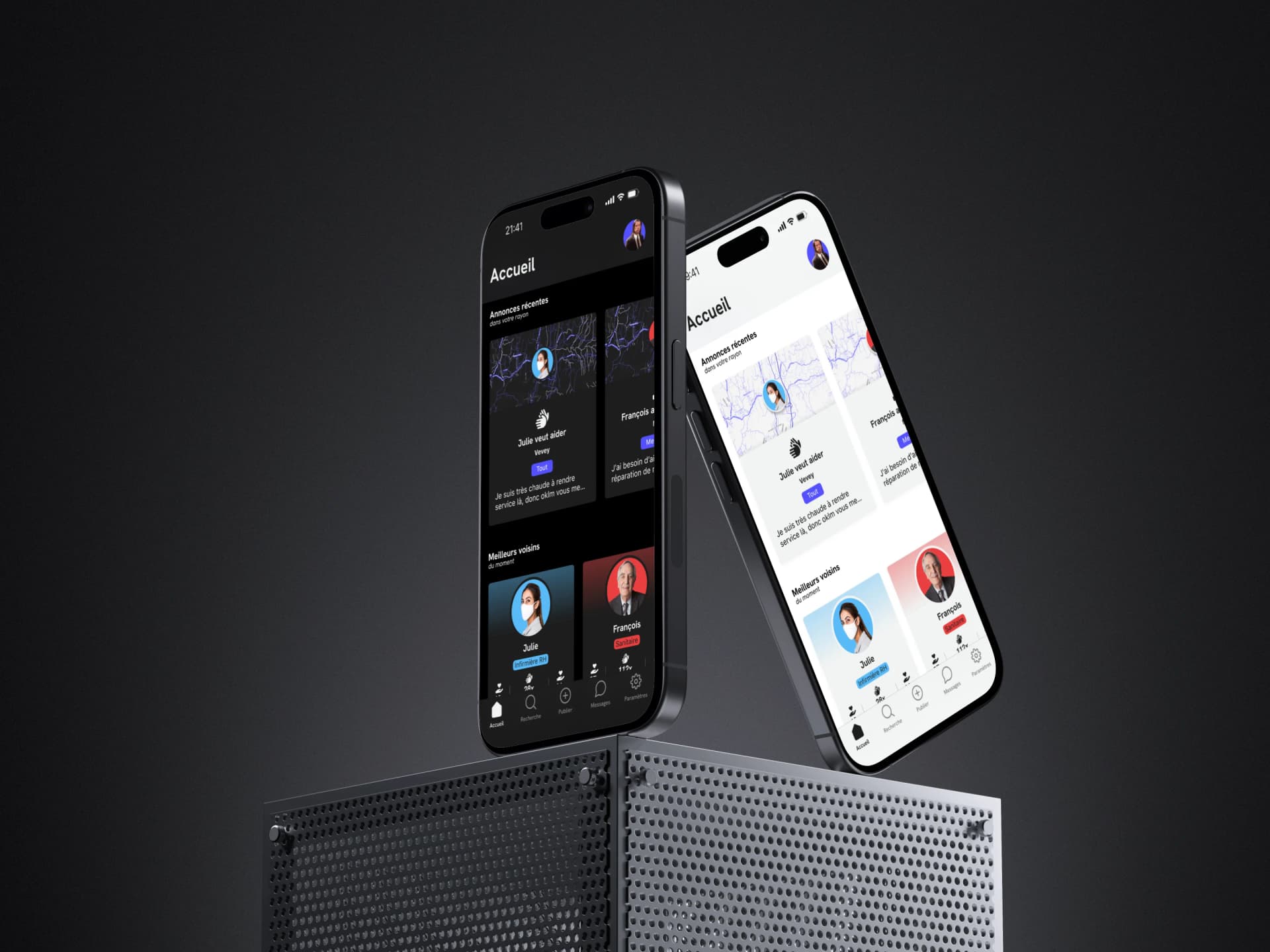 Mockup du projet AlloVoisin