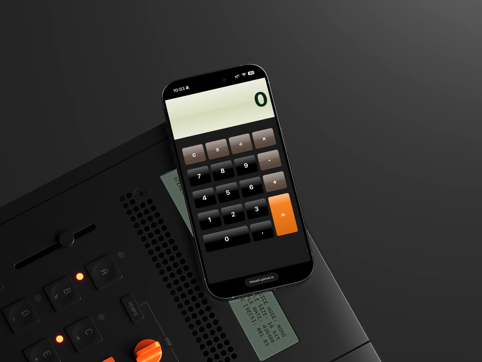 Mockup du projet Apple iOS 6 Calc
