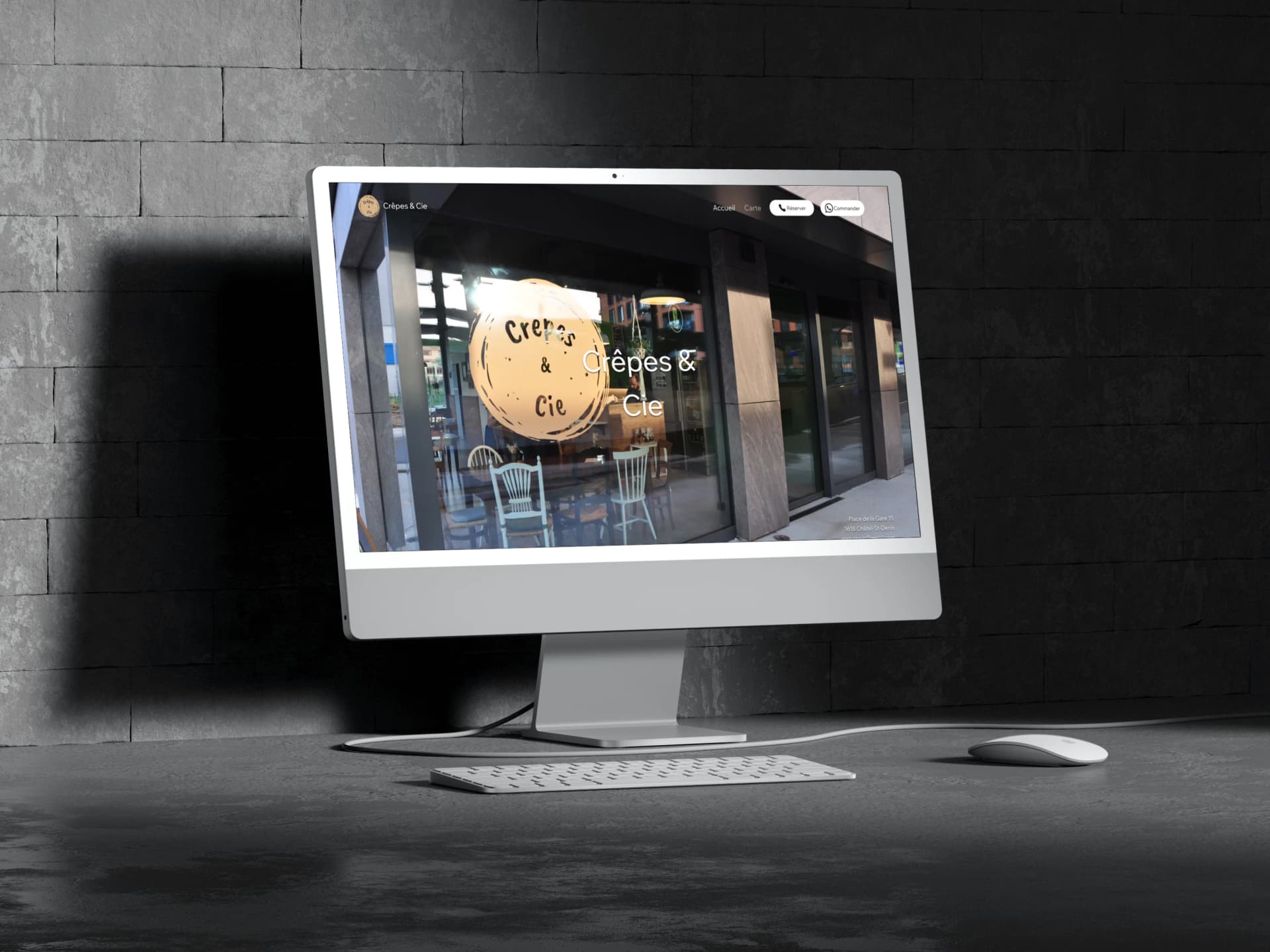 Mockup du projet Crepes & Cie