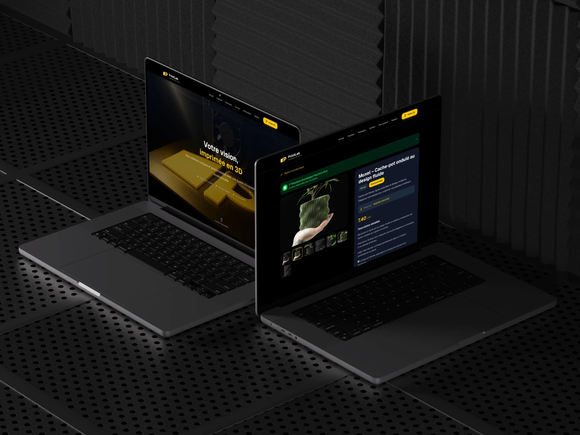 Mockup du projet PrintLab