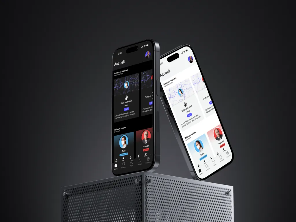 Mockup du projet AlloVoisin