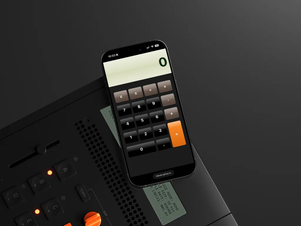 Mockup du projet Apple iOS 6 Calc