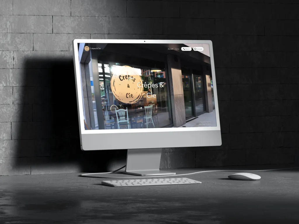 Mockup du projet Crepes & Cie